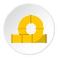 Yellow playground slider icon circle