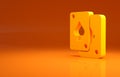 Yellow Playing cards icon isolated on orange background. Casino gambling. Minimalism concept. 3d illustration 3D render