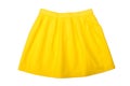 Yellow pleated skirt Royalty Free Stock Photo