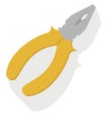 Yellow pliers, icon