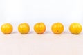 Yellow plum fruit on the white background Royalty Free Stock Photo