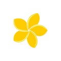 Yellow plumeria Frangipani flower Illustration Design. Vector EPS 10 Royalty Free Stock Photo