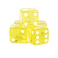 Yellow Poker Dice Cutout