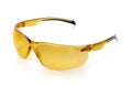 Yellow polarized bicycle sunglasses Royalty Free Stock Photo