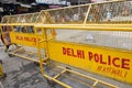 Yellow Police Barricade
