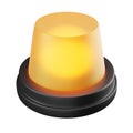 Yellow police light icon, danger hazard car top flasher