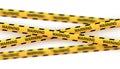 Yellow police line. Crime scene yellow tape. danger tapes. Vector stock illustration. Royalty Free Stock Photo