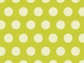 Yellow polka dotted on linen fabric Royalty Free Stock Photo