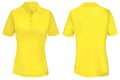 Yellow Polo Shirt Template for Woman Royalty Free Stock Photo