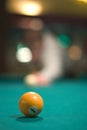 Yellow pool ball