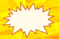 Yellow pop art background comics bubble Royalty Free Stock Photo