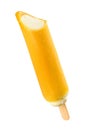 Yellow popsicle isolated Royalty Free Stock Photo