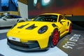 Yellow Porsche GT3 RS. Thailand, Bangkok 07 april 2024