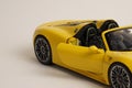 Yellow Porsche 918 Spyder model car side view open door