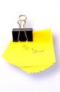 Yellow post it Royalty Free Stock Photo