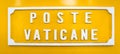 Yellow post box in Vatican Royalty Free Stock Photo