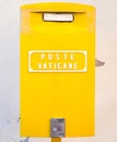 Yellow post box in Vatican Royalty Free Stock Photo