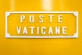 Yellow post box in Vatican Royalty Free Stock Photo