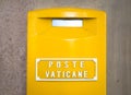 Yellow post box in Vatican Royalty Free Stock Photo