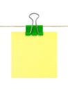 Yellow post-it note paper Royalty Free Stock Photo