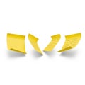 Yellow post-it notes stack isolated on white background Royalty Free Stock Photo