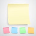 Yellow post it notes Royalty Free Stock Photo