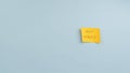 Yellow post it paper with Dont worry sign Royalty Free Stock Photo