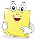 Yellow Post It Sticky Note Character Royalty Free Stock Photo