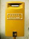 yellow postbox Royalty Free Stock Photo