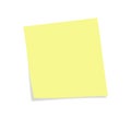 Yellow postit note Royalty Free Stock Photo