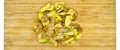 Yellow potatoes peeled for cooking. Peel the potatoes. Royalty Free Stock Photo