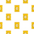 Yellow pouch of potato chips pattern seamless Royalty Free Stock Photo