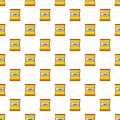 Yellow pouch of potato chips pattern seamless Royalty Free Stock Photo