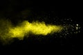 Yellow powder explosion