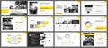Yellow presentation templates and infographics elements background. Use for business annual report, flyer, corporate marketing, l