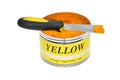 Yellow Printing Ink Royalty Free Stock Photo