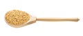 Yellow proso millet in wooden spoon isolated Royalty Free Stock Photo