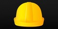 Yellow protection helmet. Safety construction industry with rigid headgear Royalty Free Stock Photo