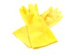 Yellow protective gloves