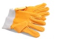 Yellow protective gloves