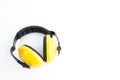 Yellow Protective protective equipment on white background Royalty Free Stock Photo