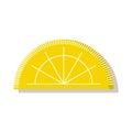 Yellow protractor stationery for school