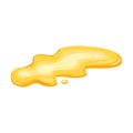 Yellow puddle oil, liquid gold, honey spill. Juice drop isolated in cartoon. Vector illustration Royalty Free Stock Photo