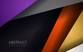 yellow purple orange background overlap dimension grey vector illustration message board for text and message design Royalty Free Stock Photo