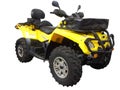 Yellow quadbike Royalty Free Stock Photo