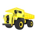 Yellow quarry truck