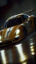 Yellow Racing Car Royalty Free Stock Photo