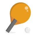 Racket and ball for ping-pong Royalty Free Stock Photo