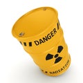 Yellow radioactive barrel