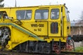 Railroad ballast tamping machine VPRS-500. Royalty Free Stock Photo